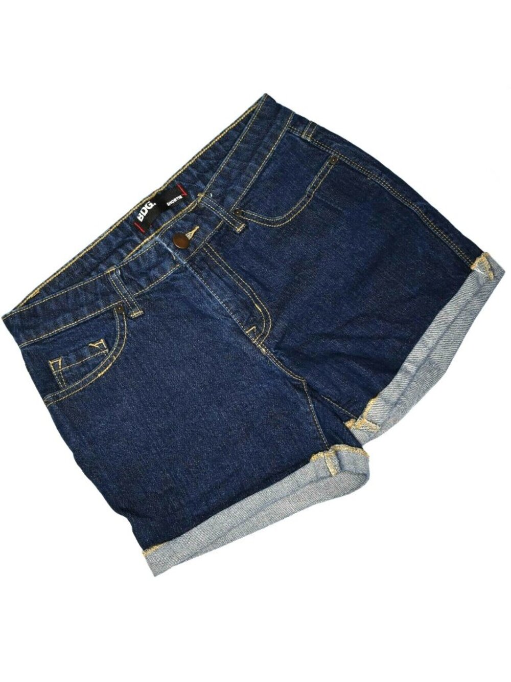BDG Shortie Denim Shorts Cuffed Jean Distressed Urban Outfitters Women Size 28